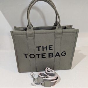 Olive Green Tote Bag with Strap